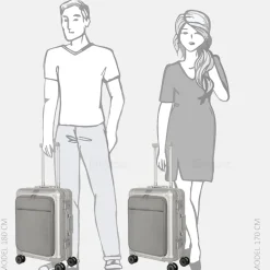Handbagage Koffers^Travelite Next 2.0 Frontpocket handbagage koffer 55 cm silver