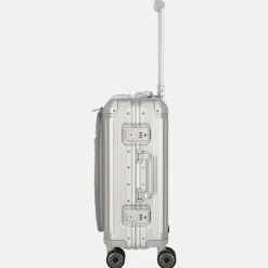 Handbagage Koffers^Travelite Next 2.0 Frontpocket handbagage koffer 55 cm silver