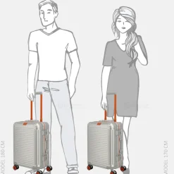Handbagage Koffers^Travelite Next 2.0 handbagage koffer 55 cm Limited Edition silver-orange
