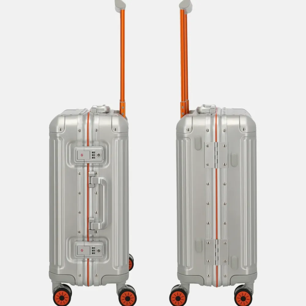 Handbagage Koffers^Travelite Next 2.0 handbagage koffer 55 cm Limited Edition silver-orange