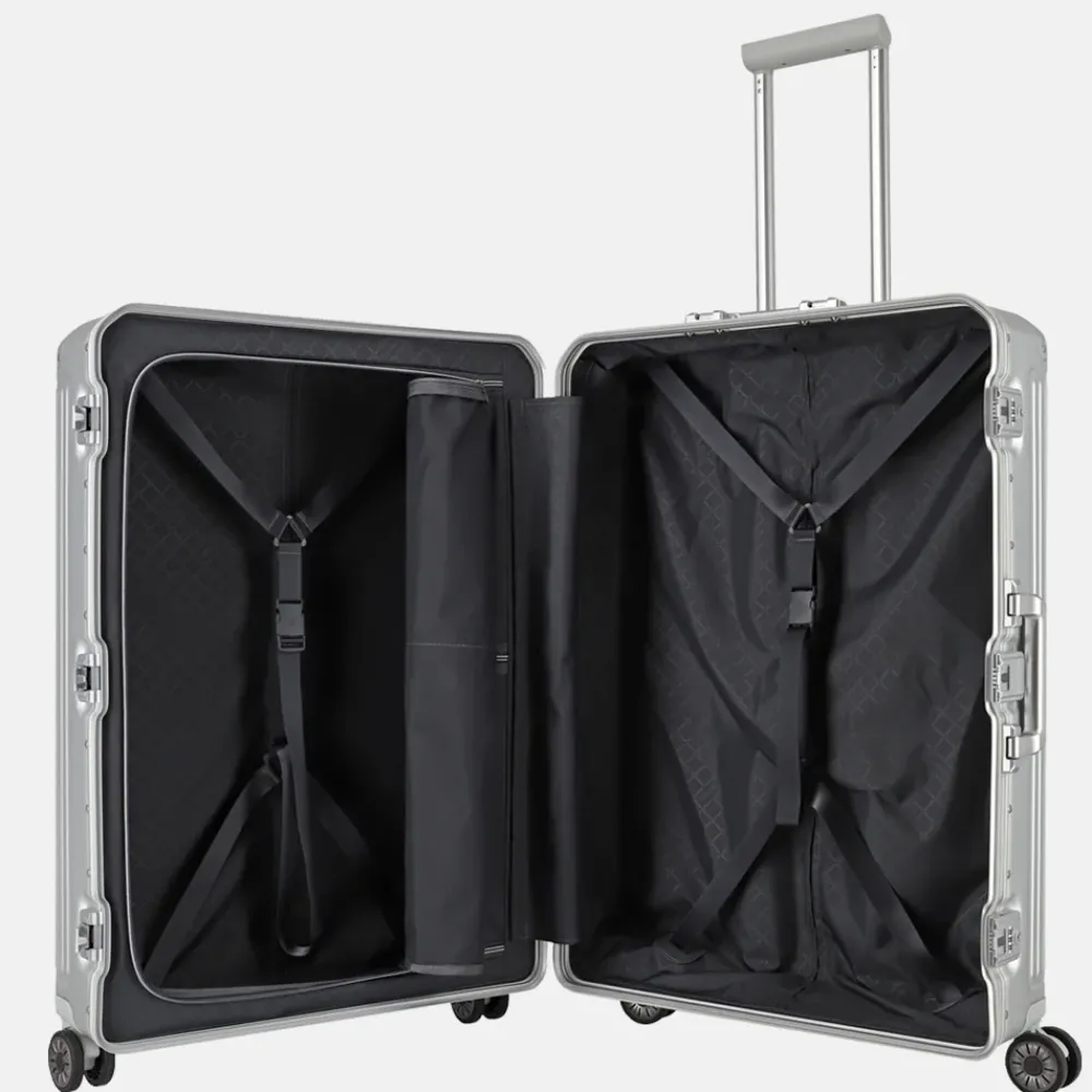 Reiskoffers^Travelite Next 2.0 reiskoffer 77 cm silver