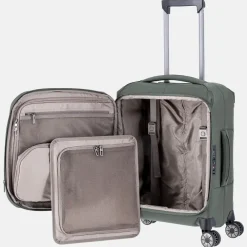 Handbagage Koffers^Travelite Priima handbagage koffer 55 cm olive