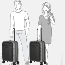 Handbagage Koffers^Travelite Trient Frontpocket handbagage koffer 55 cm anthracite