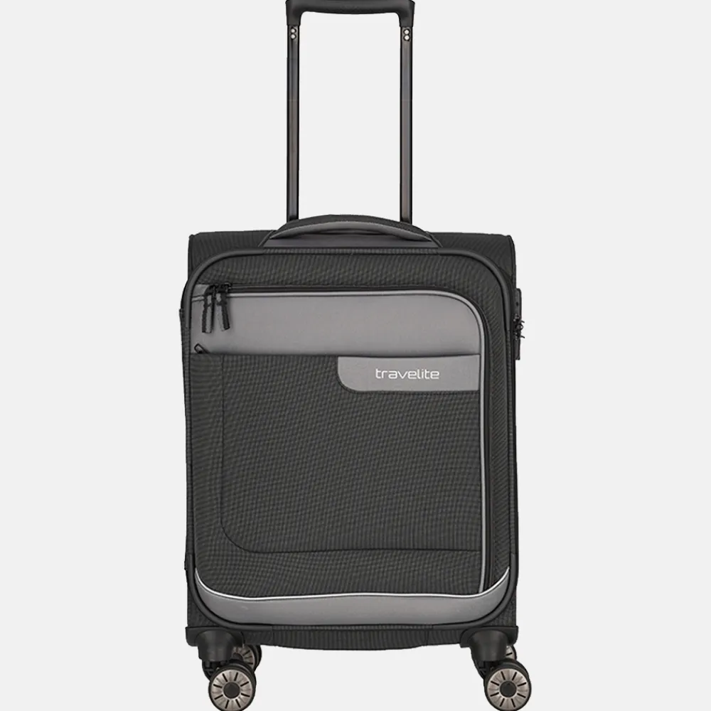 Handbagage Koffers^Travelite Viia handbagage koffer 55 cm anthracite
