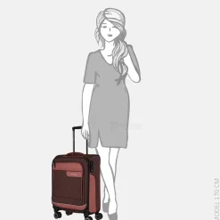 Handbagage Koffers^Travelite Viia handbagage koffer 55 cm rose