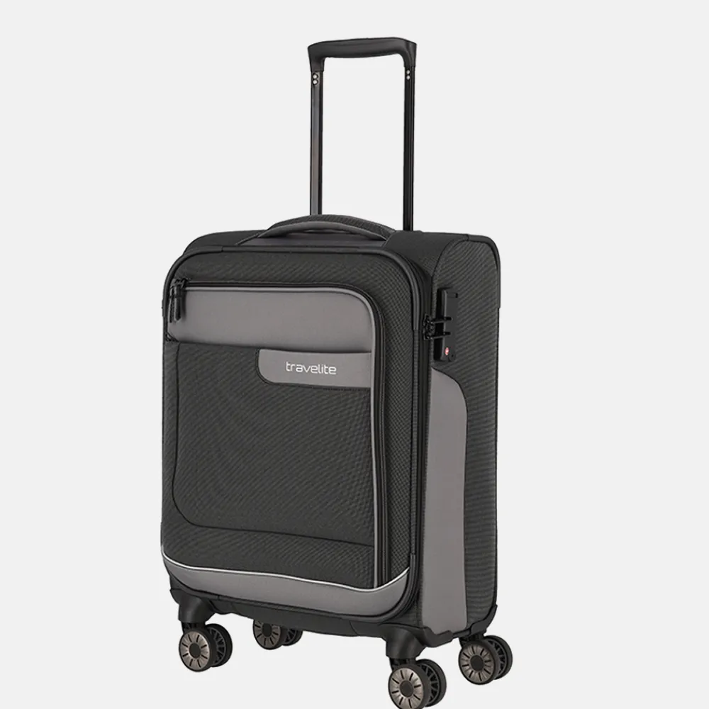 Handbagage Koffers^Travelite Viia handbagage koffer 55 cm anthracite