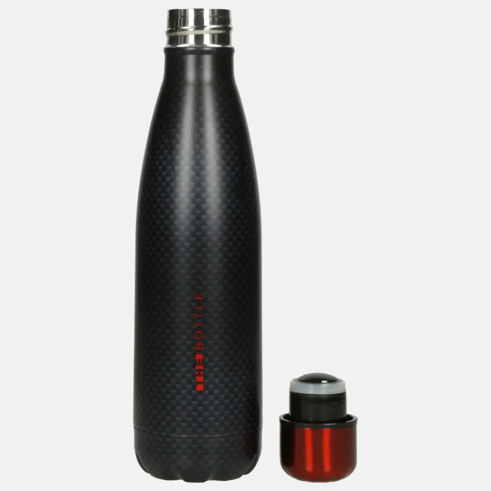 Gepersonaliseerde Drinkflessen | Drinkflessen^The Bottle Xanadoo Carbon style drinkfles 500 ml mat zwart