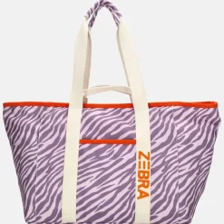 Strandtassen^Zebra Trends Elise strandtas lilac zebra