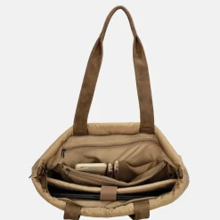 Dames Laptoptassen^Zebra Trends Elkse Puffy shopper taupe