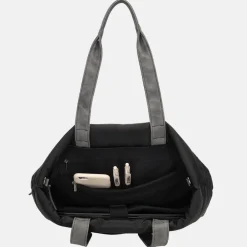 Dames Laptoptassen^Zebra Trends Elkse Puffy shopper zwart