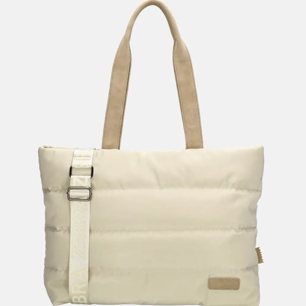 Dames Laptoptassen^Zebra Trends Elske Puffy shopper creme