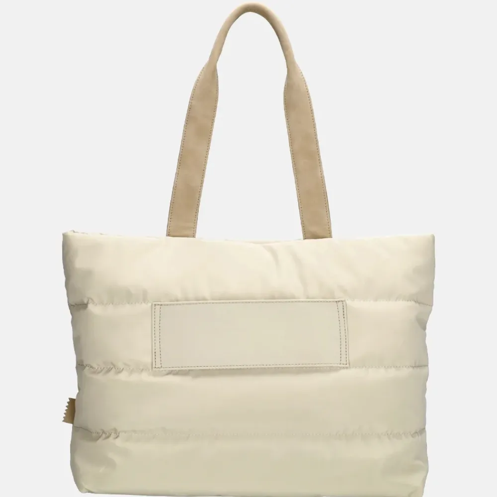Dames Laptoptassen^Zebra Trends Elske Puffy shopper creme