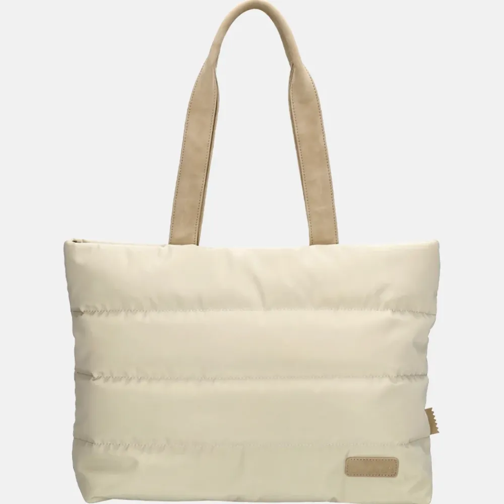 Dames Laptoptassen^Zebra Trends Elske Puffy shopper creme