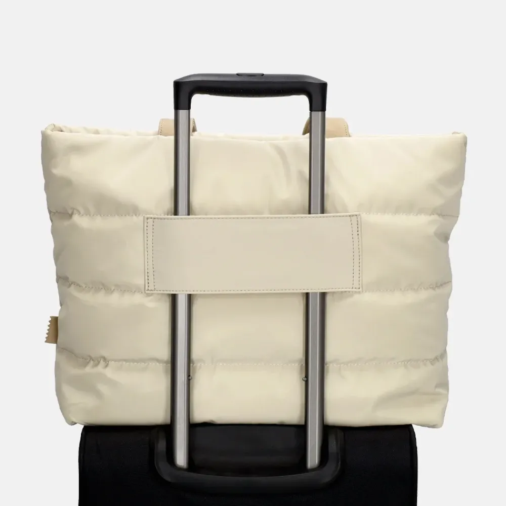 Dames Laptoptassen^Zebra Trends Elske Puffy shopper creme