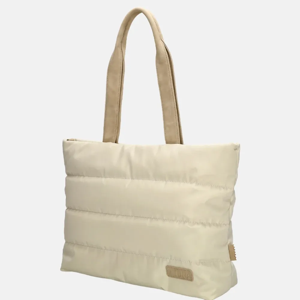 Dames Laptoptassen^Zebra Trends Elske Puffy shopper creme