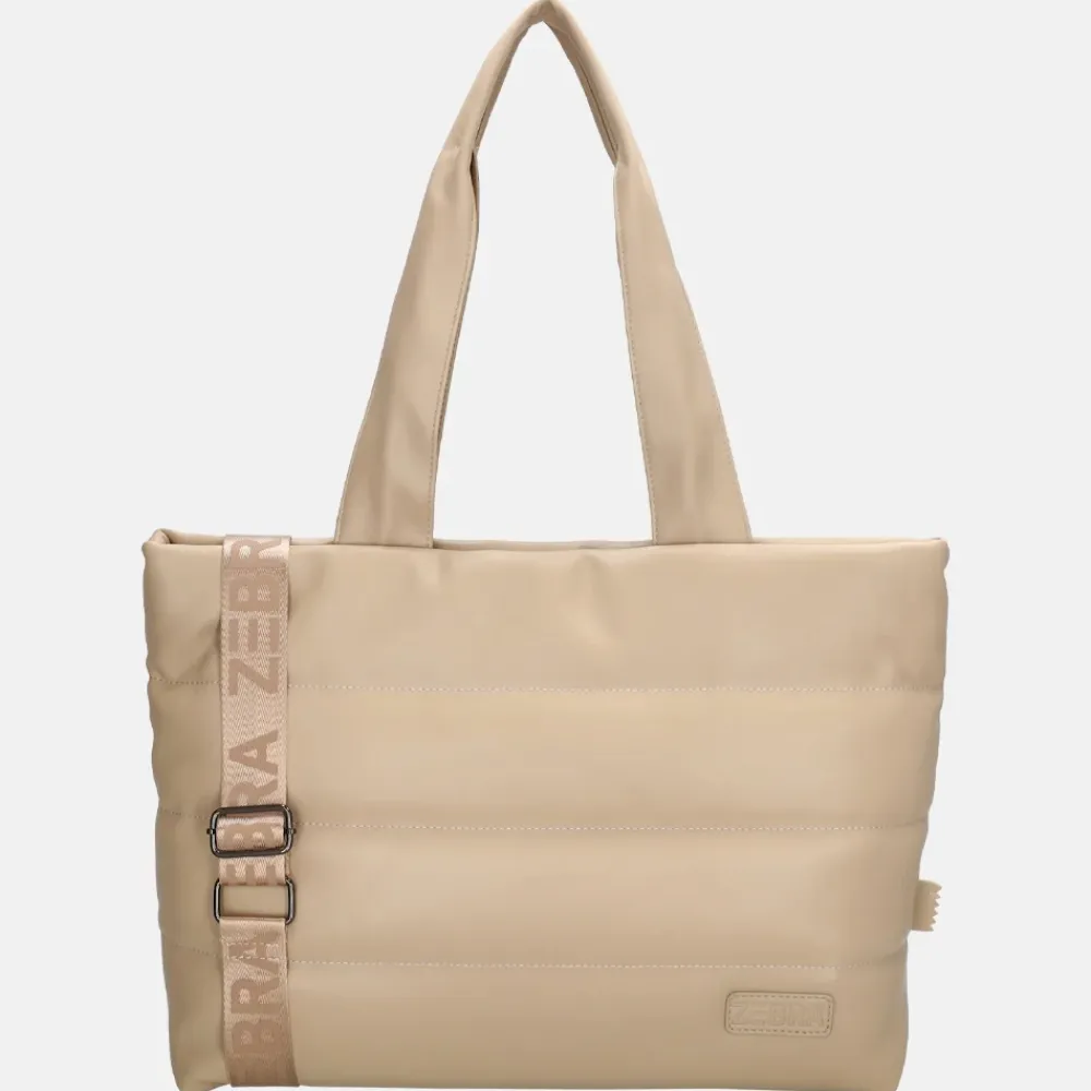 Dames Laptoptassen^Zebra Trends Evie shopper licht taupe