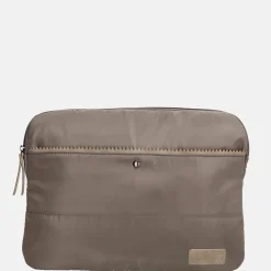 School Accessoires | Laptophoezen^Zebra Trends laptophoes puffy 13 inch donkertaupe