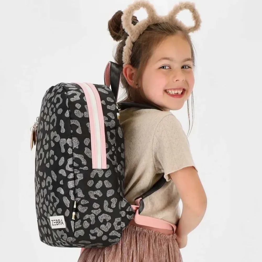 Kinderrugzakken Met Naam | Kinderrugzakken^Zebra Trends panter kinderrugzak zwart
