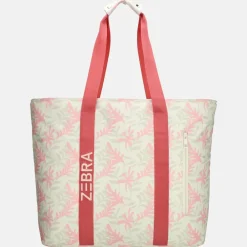 Strandtassen^Zebra Trends strandtas met koelvak abstract roze