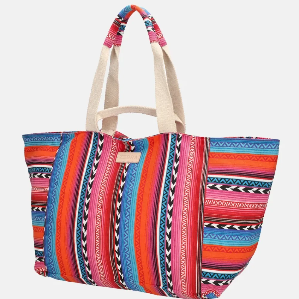 Strandtassen^Zebra Trends strandtas multi fuchsia