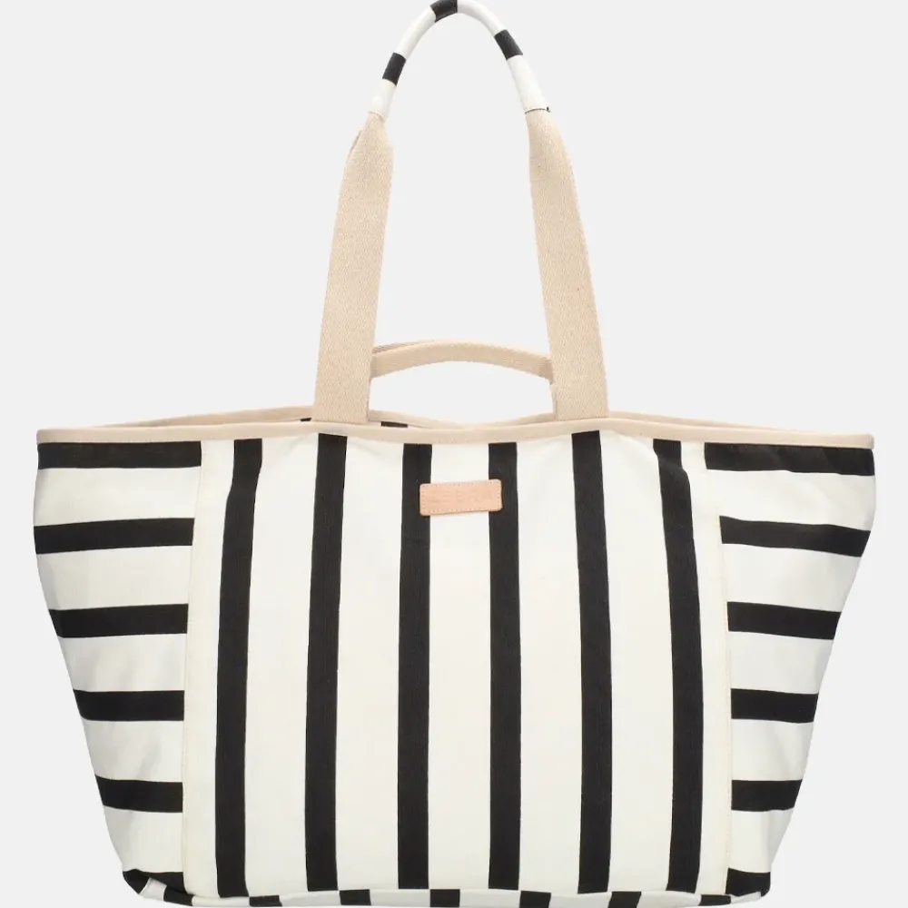 Strandtassen^Zebra Trends strandtas zwart/wit