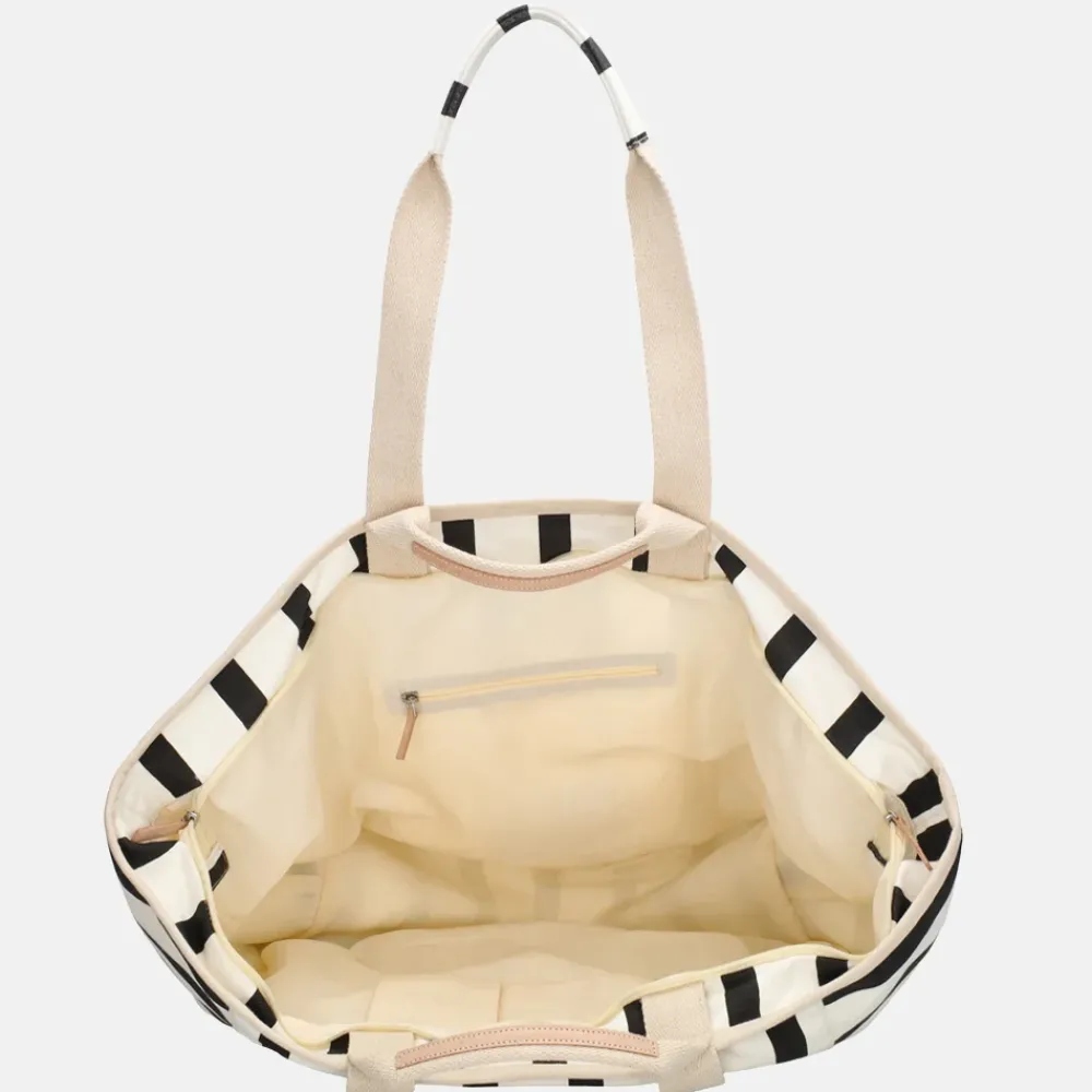 Strandtassen^Zebra Trends strandtas zwart/wit
