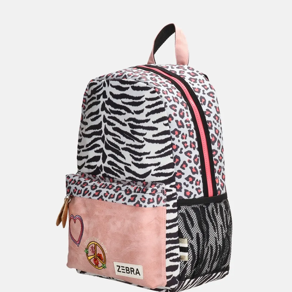 Kinderrugzakken Met Naam | Kinderrugzakken^Zebra Trends tiger leopard kinderrugzak M panter wit/roze