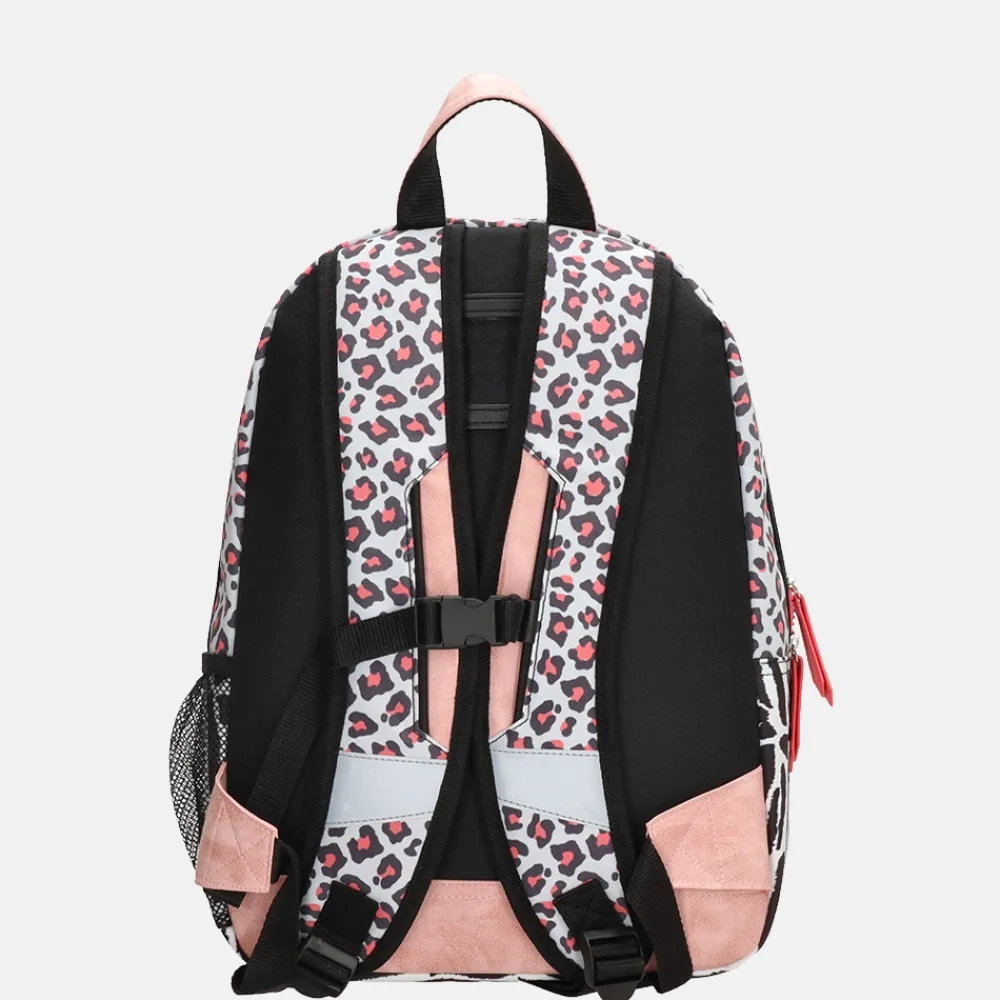 Kinderrugzakken Met Naam | Kinderrugzakken^Zebra Trends tiger leopard kinderrugzak M panter wit/roze