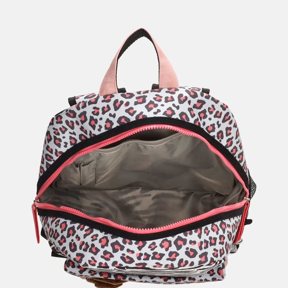 Kinderrugzakken Met Naam | Kinderrugzakken^Zebra Trends tiger leopard kinderrugzak M panter wit/roze