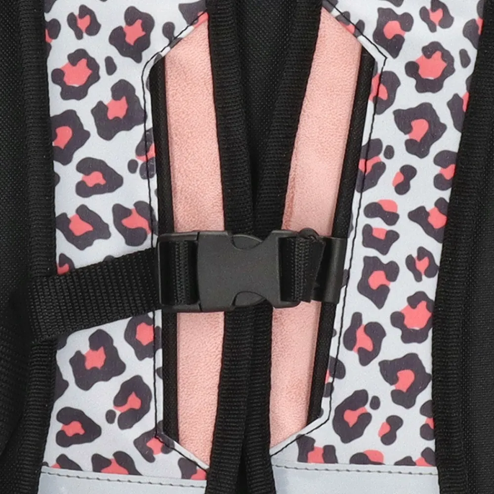 Kinderrugzakken Met Naam | Kinderrugzakken^Zebra Trends tiger leopard kinderrugzak M panter wit/roze